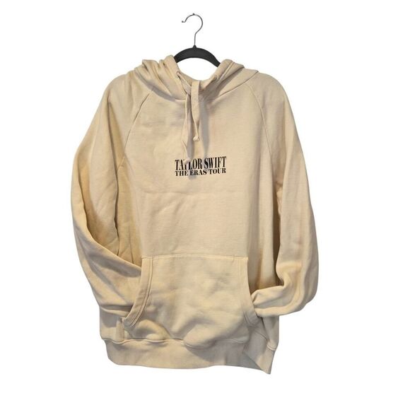 Taylor Swift The Eras Tour Unisex Merch Concert Fleece Hoodie Beige | L GUC - Picture 3 of 16